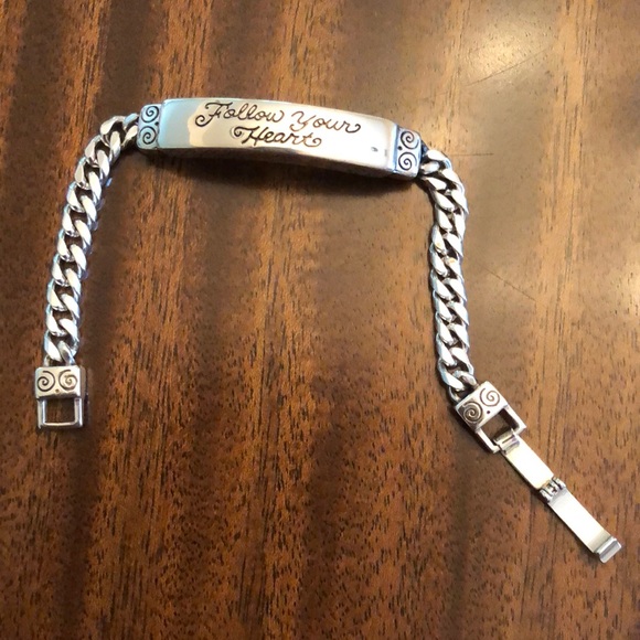 Brighton Follow Your Heart inspirational bar bracelet - Picture 3 of 8